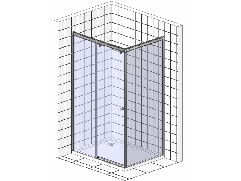 Vegas Glass Душевой уголок 120x190h см, проф. бронза стекло 6мм прозр. ZP+ZPV 120*90 05 01
