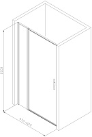 Allen Brau Priority Душевая дверь 100 см, цвет: черный матовый браш 3.31006.BBA
