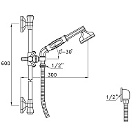 Stella Eccelsa Ручной душ на планке, цвет: хром EC 03103 CR00