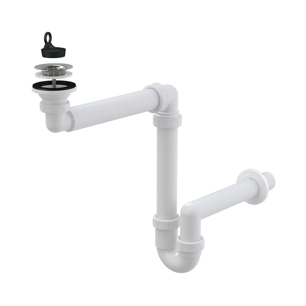 Alcaplast Cифон для умывальника экономящий пространство Ø63, цвет белый A413