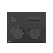 Gessi Hi-Fi Термостат для душа встраиваемый, запорный вентиль, цвет: black metal brushed PVD 63002#707