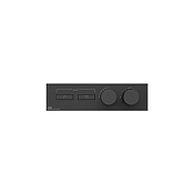 Gessi Hi-Fi Термостат для душа встраиваемый, 2 потребителя, цвет: black metal brushed PVD 63012#707