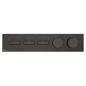 Gessi Hi-Fi Термостат для душа встраиваемый, 3 потребителя, цвет: black metal brushed PVD 63014#707