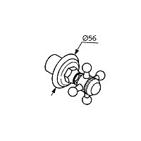 Kludi Adlon Переключатель потоков на 2 положения, внешняя часть, цвет: золото 518454520