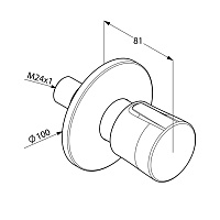 Kludi Balance Переключатель потоков на 2 положения, внешняя часть, цвет: хром 528470575