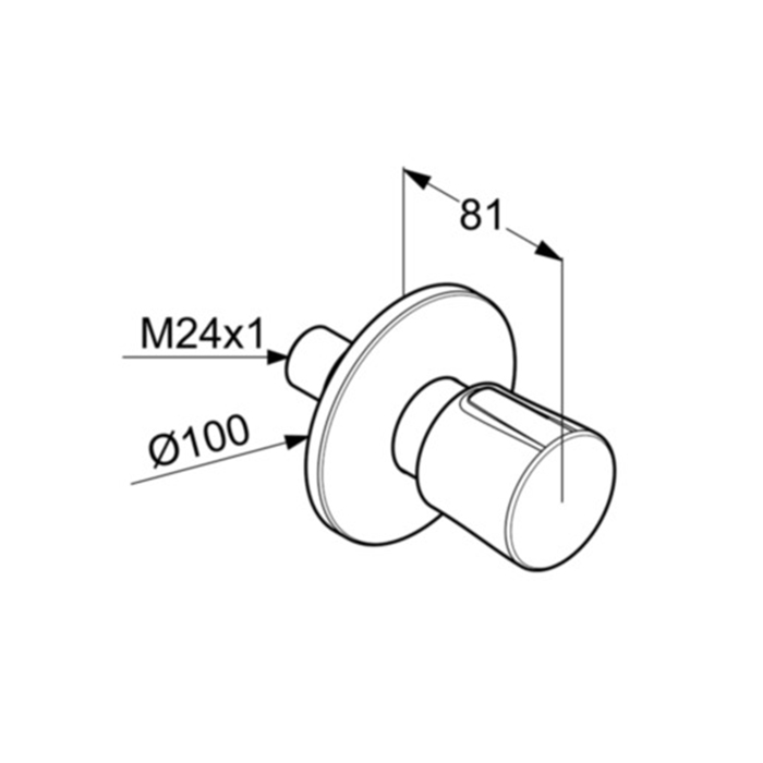 Kludi Balance Переключатель потоков на 3 положения, внешняя часть, цвет: хром 528460575