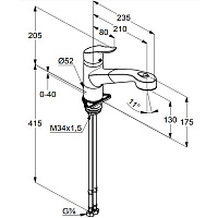 Kludi Objekta Смеситель для кухни с выдвижным изливом 12,9 см, цвет: хром 325810575