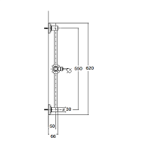 Maier Hydrotherapy Душевая штанга, h62 см, цвет: хром 19 114CR