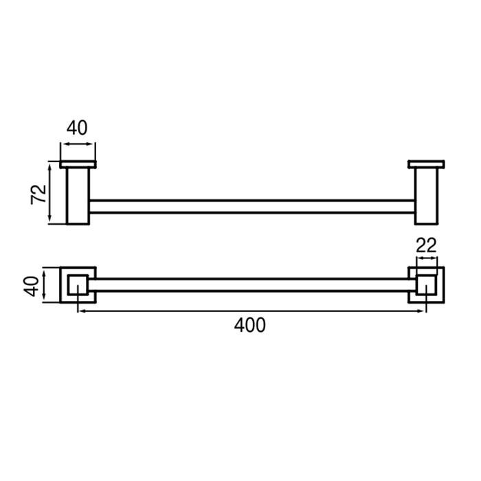 Maier Ikon Полотенцедержатель 40 см, цвет: розовое золото 23 004MOR