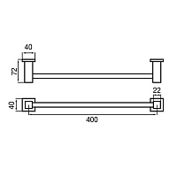 Maier Ikon Полотенцедержатель 40 см, цвет: розовое золото 23 004MOR