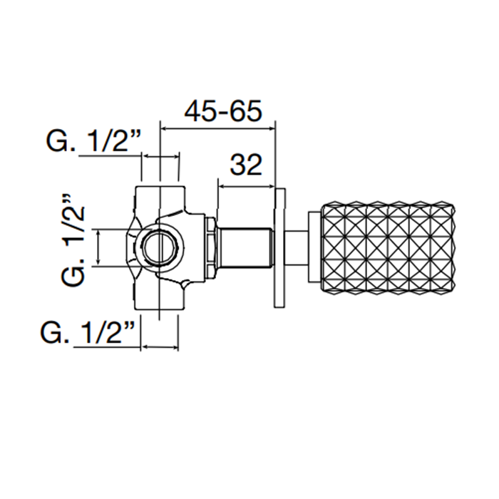 Maier Kryos Встраиваемый дивертер на 2 выхода, цвет: хром 78 320CR