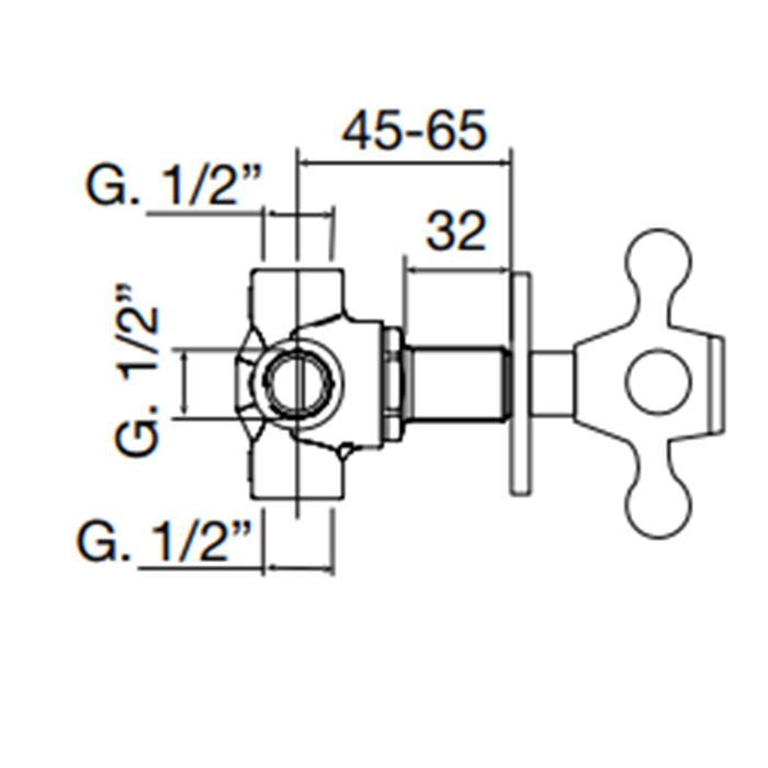 Maier Memory Встраиваемый дивертер на 2 выхода, цвет: хром 19 320CR