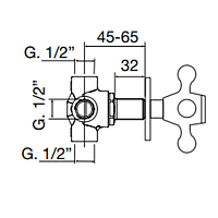 Maier Memory Встраиваемый дивертер на 2 выхода, цвет: хром 19 320CR