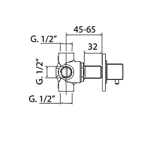Maier Mini Star Встраиваемый дивертер на 3 выхода, цвет: хром 43 330CR
