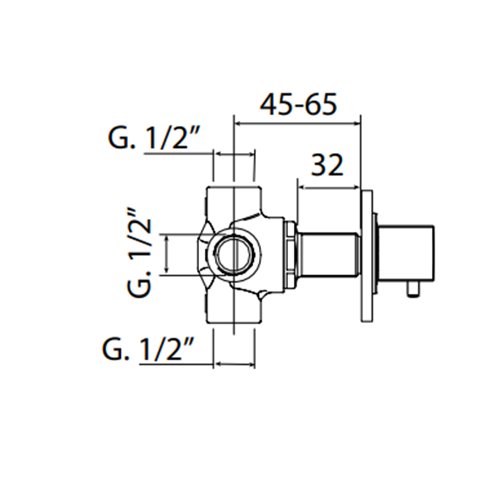 Maier Mini Star Встраиваемый дивертер на 2 выхода, цвет: хром 43 320CR