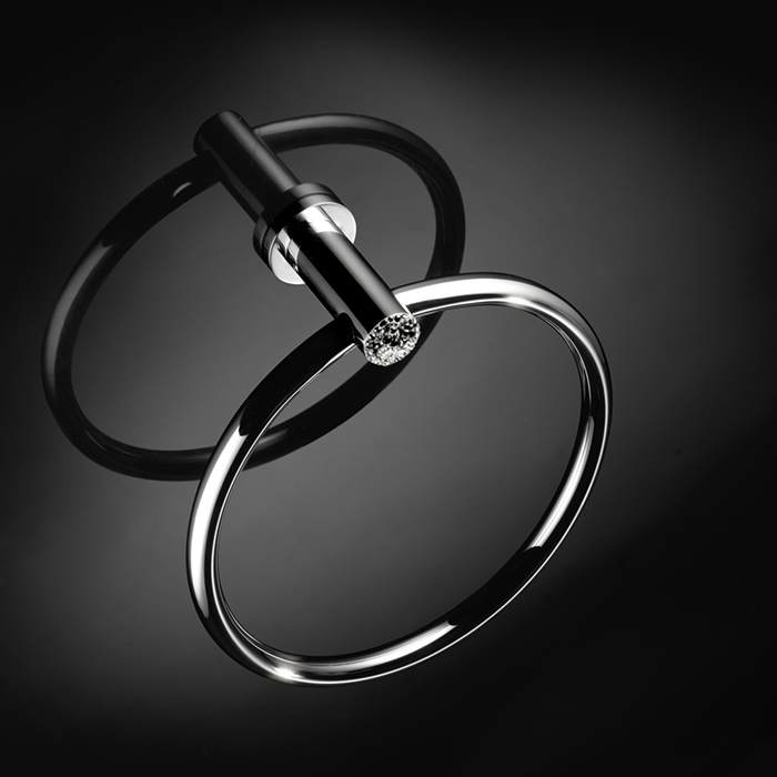 Maier Muse Diamond Полотенцедержатель-кольцо d20 см, подвесной, цвет: хром/ceralun crystal 12 002CCR