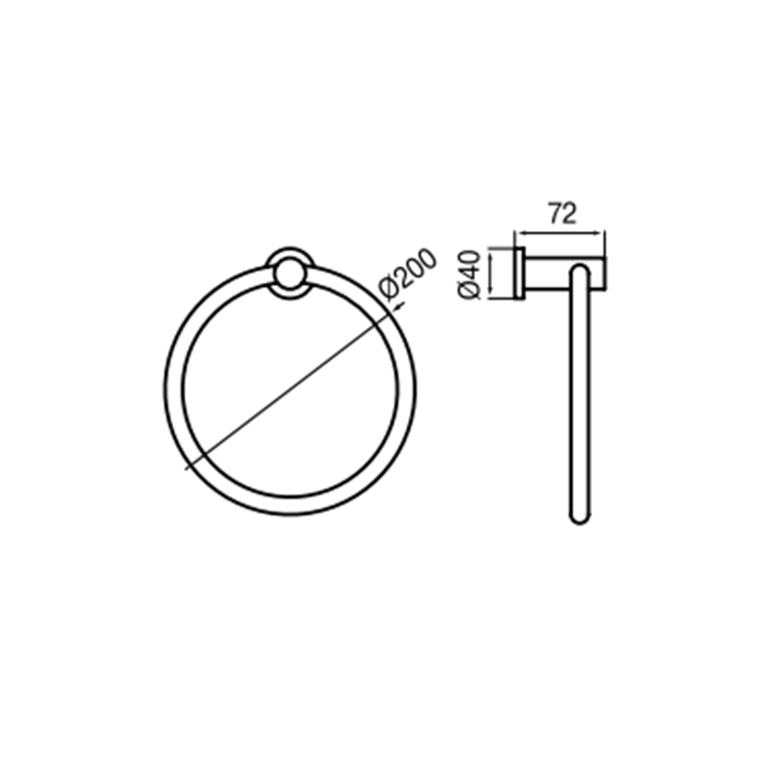 Maier Muse Diamond Полотенцедержатель-кольцо d20 см, подвесной, цвет: хром/ceralun crystal 12 002CCR