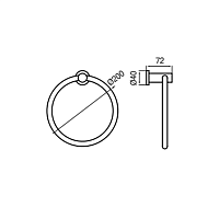 Maier Muse Diamond Полотенцедержатель-кольцо d20 см, подвесной, цвет: хром/ceralun crystal 12 002CCR