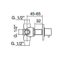 Maier Muse Diamond Встраиваемый дивертер на 3 выхода, цвет: хром 67 330RCR