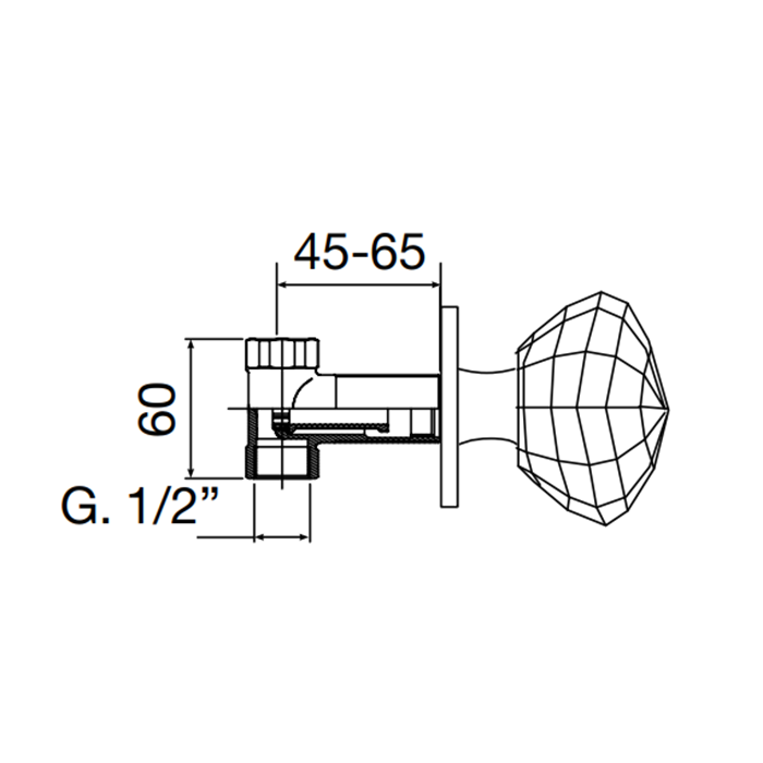 Maier Rock Кран встраиваемый 1/2”, цвет: золото 71 016O