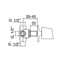 Maier Skip Diamond Встраиваемый дивертер на 3 выхода, цвет: хром 59 330CR