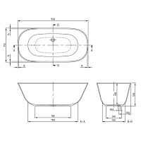 Villeroy & Boch Theano Ванна 155х75х50,6 см, отдельностоящая, цвет: альп. белый UBQ155ANH7F200V01