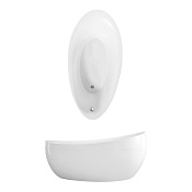 Villeroy & Boch Aveo Ванна овальная отдельностоящая 190х95х44 см, цвет: белый UBQ194AVE9PDV01