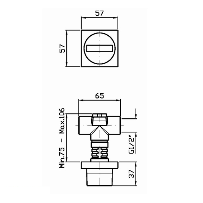 Zucchetti Aguablu Запорный вентиль, для встроенных смесителей, цвет: хром ZA5729
