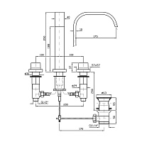 Zucchetti Aguablu Смеситель для раковины, на 3 отв., цвет: хром ZA5416