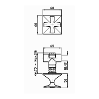 Zucchetti Bellagio Запорный вентиль, для встроенных смесителей, цвет: хром ZB1729