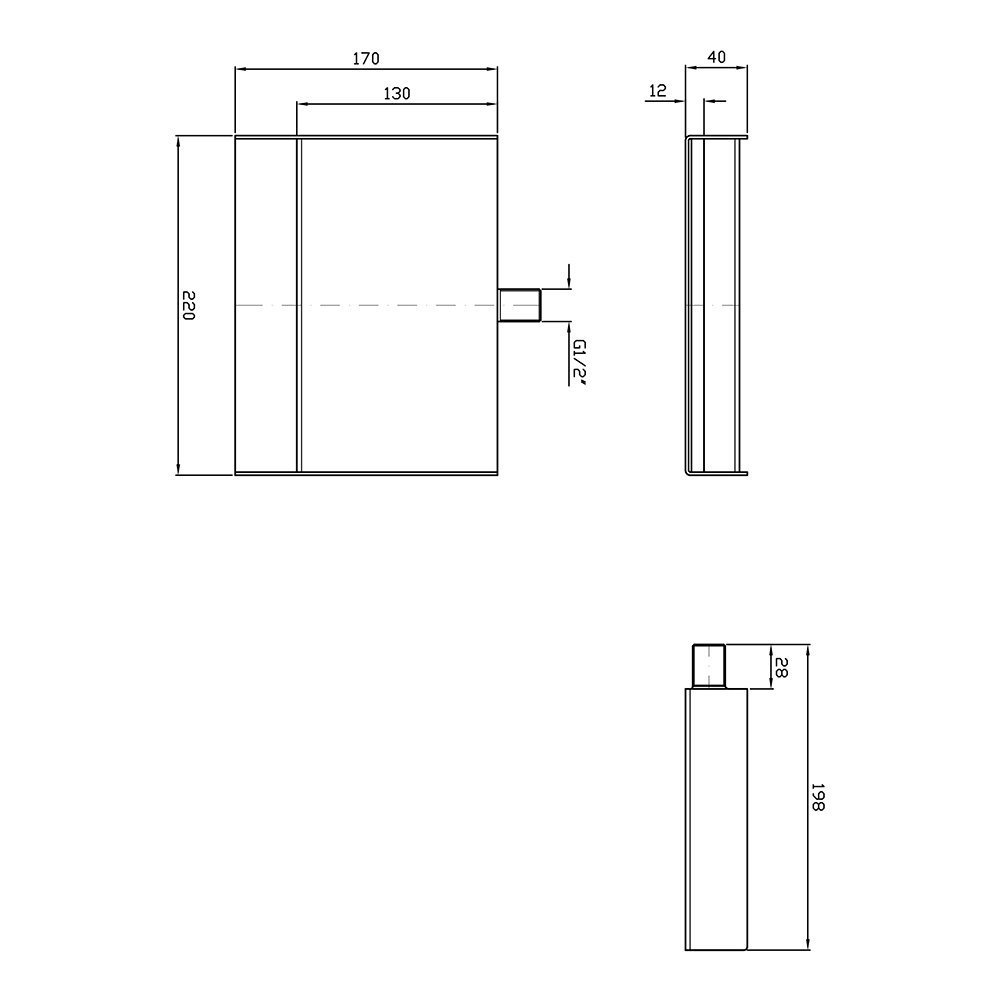 Zucchetti Him Каскадный излив 17 см, цвет: хром Z93745