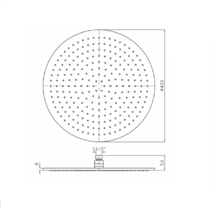 Zucchetti IsyFresh Верхний душ Ø40 см, цвет: хром Z94267