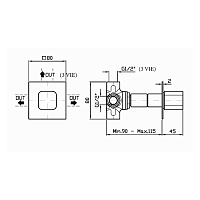 Zucchetti Jingle Запорный вентиль 2-канальный, для встроенных смесителей, цвет: хром Z94595