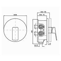 Zucchetti Jingle Смеситель для душа встроенный, однорычажный, цвет: хром ZIN090