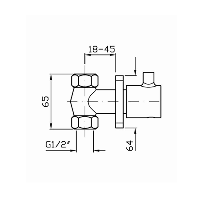Zucchetti Pan Запорный вентиль, цвет: хром ZP6727