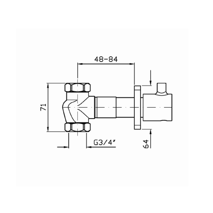 Zucchetti Pan Запорный вентиль, 3/4”, цвет: хром ZP6722