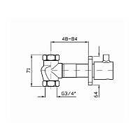 Zucchetti Pan Запорный вентиль, 3/4”, цвет: хром ZP6722