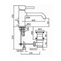 Zucchetti Pan Смеситель для раковины, однорычажный, цвет: хром ZP6247
