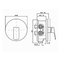 Zucchetti Wind Смеситель для душа встроенный, однорычажный, цвет: хром ZWN090