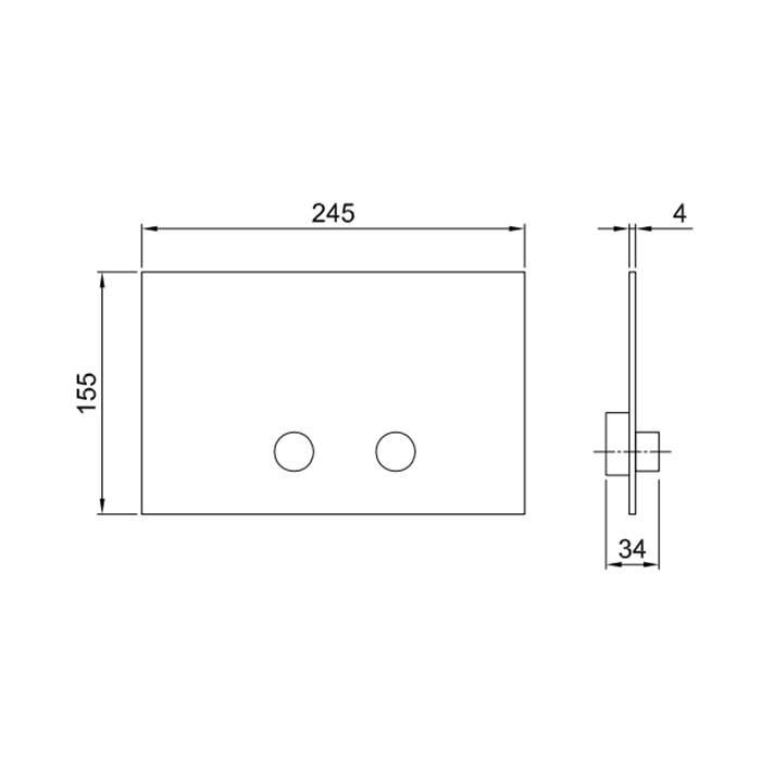 Fantini AF/21 Клавиша смыва 15,5х24,5 cм, цвет: нержавеющая сталь 91 38 8402
