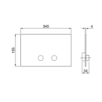 Fantini AF/21 Клавиша смыва для Geberit Sigma8, Sigma12, цвет: черный матовый 91 13 8402