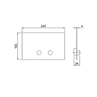Fantini Nostromo Кнопка смыва, сочетается с Geberit Sigma8, Sigma12, нерж матовая сталь 91 93 8402