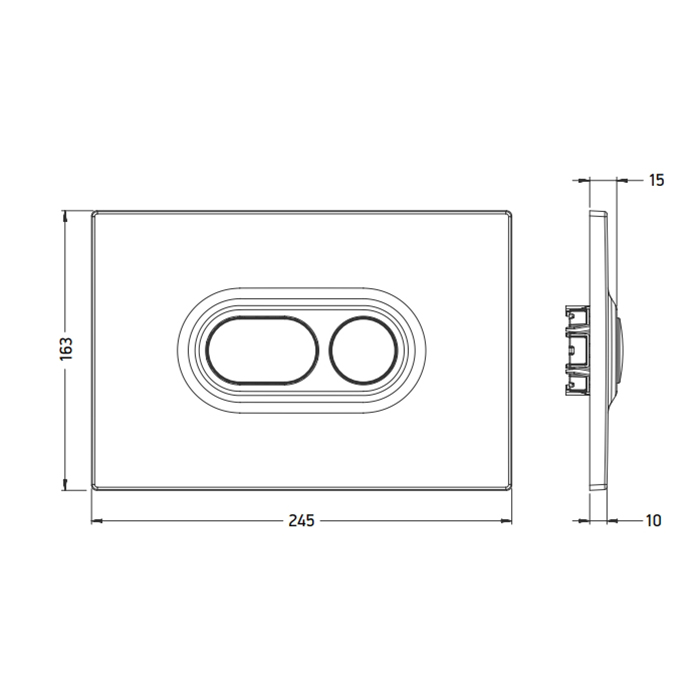 ArtCeram Atelier Кнопка смыва для унитаза, пластик, цвет: matt white 702.000.05