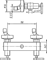 Смеситель Migliore Syntesi для душа ML.SNS-7946.CR
