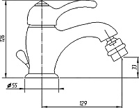 Migliore Lem Смеситель для биде монокомандный, цвет: золото 25881