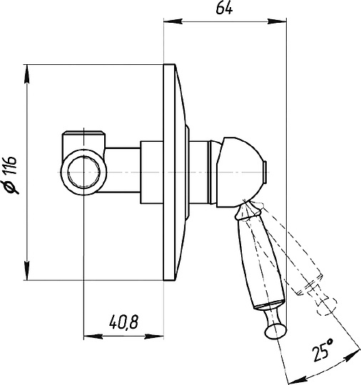 Смеситель Migliore Oxford для душа с внутренней частью 19205