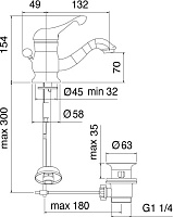Смеситель Treemme Piccadilly  для раковины 2110.CC.PL