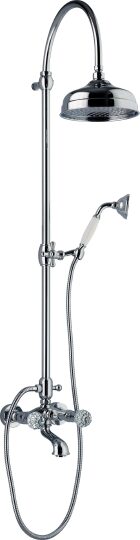 Webert Karenina Душевая стойка с верхним душем 50,5х22х154h см, цвет: хром KA721208015