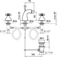 Webert Ottocento Смеситель для биде, цвет: хром OT710202015