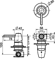 Webert Opera Moderna Смеситель для душа, цвет: хром OE880101015